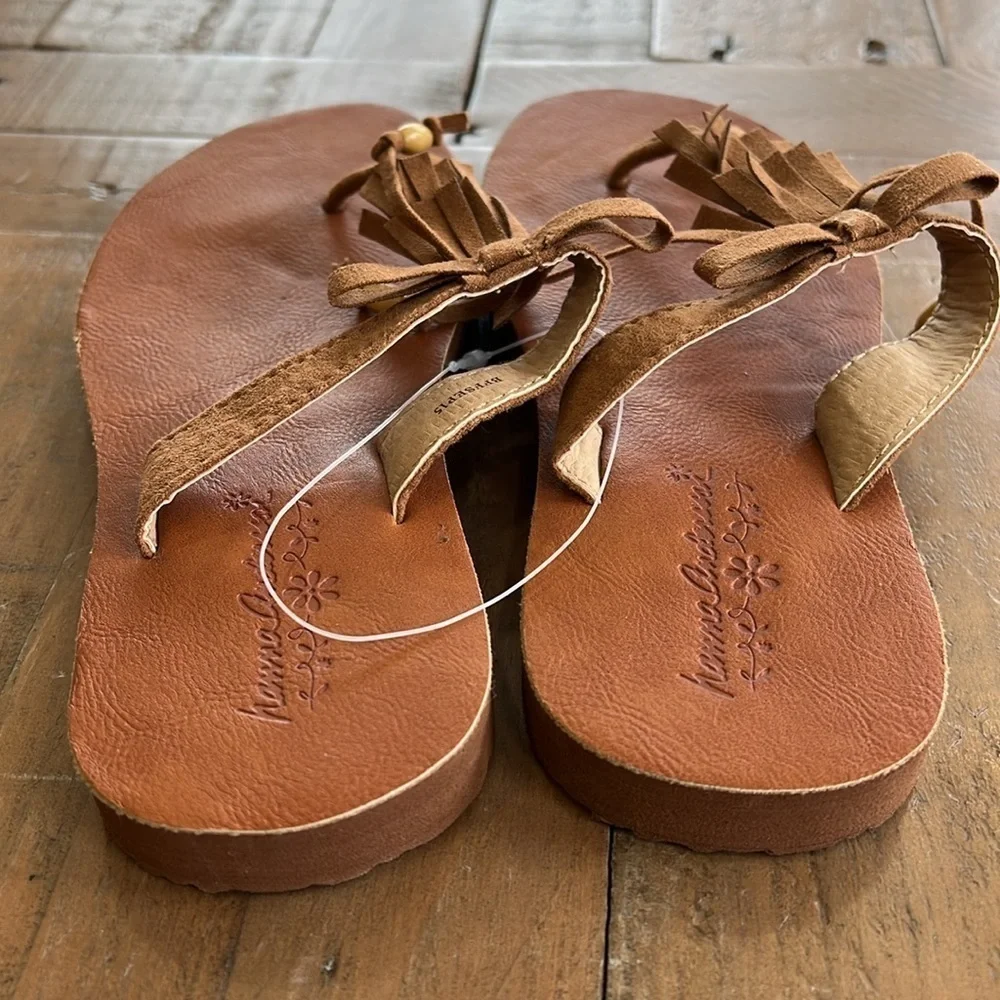 Hanna andersson fringed suede sandals